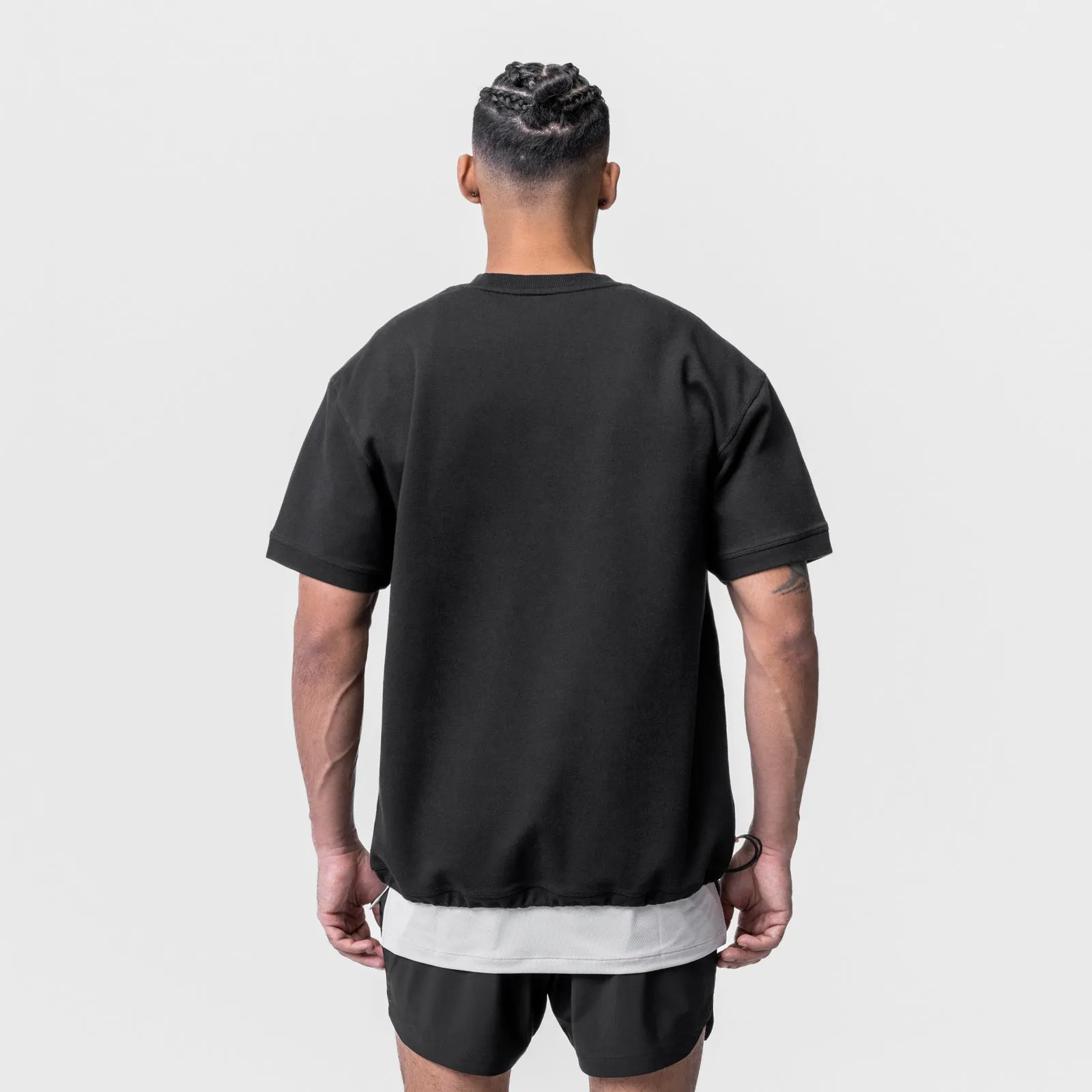 0734. CottonPlus™ Heavyweight Oversized Cinch Tee - Black