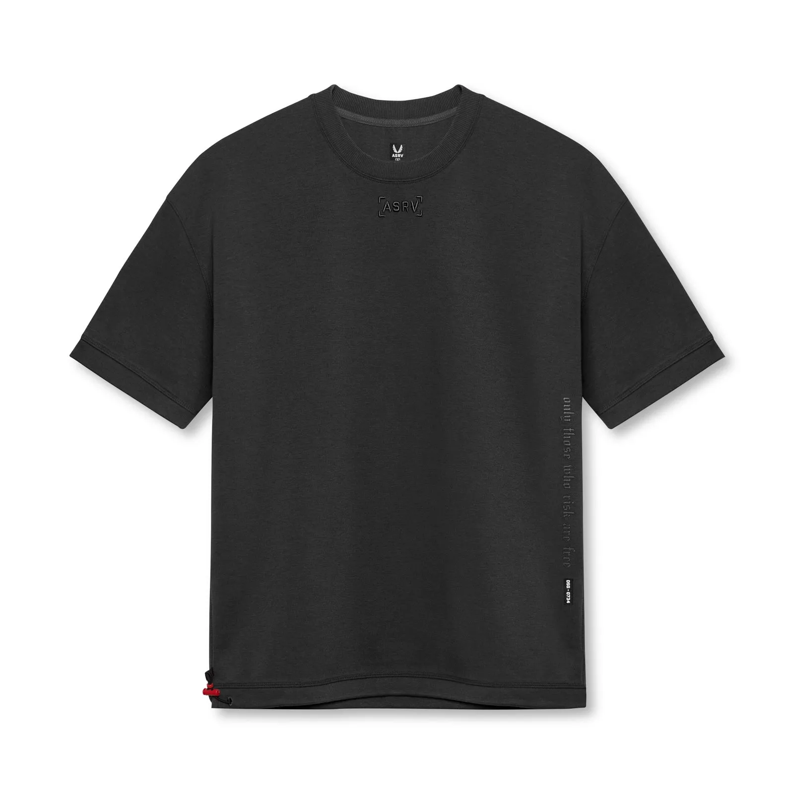 0734. CottonPlus™ Heavyweight Oversized Cinch Tee - Black