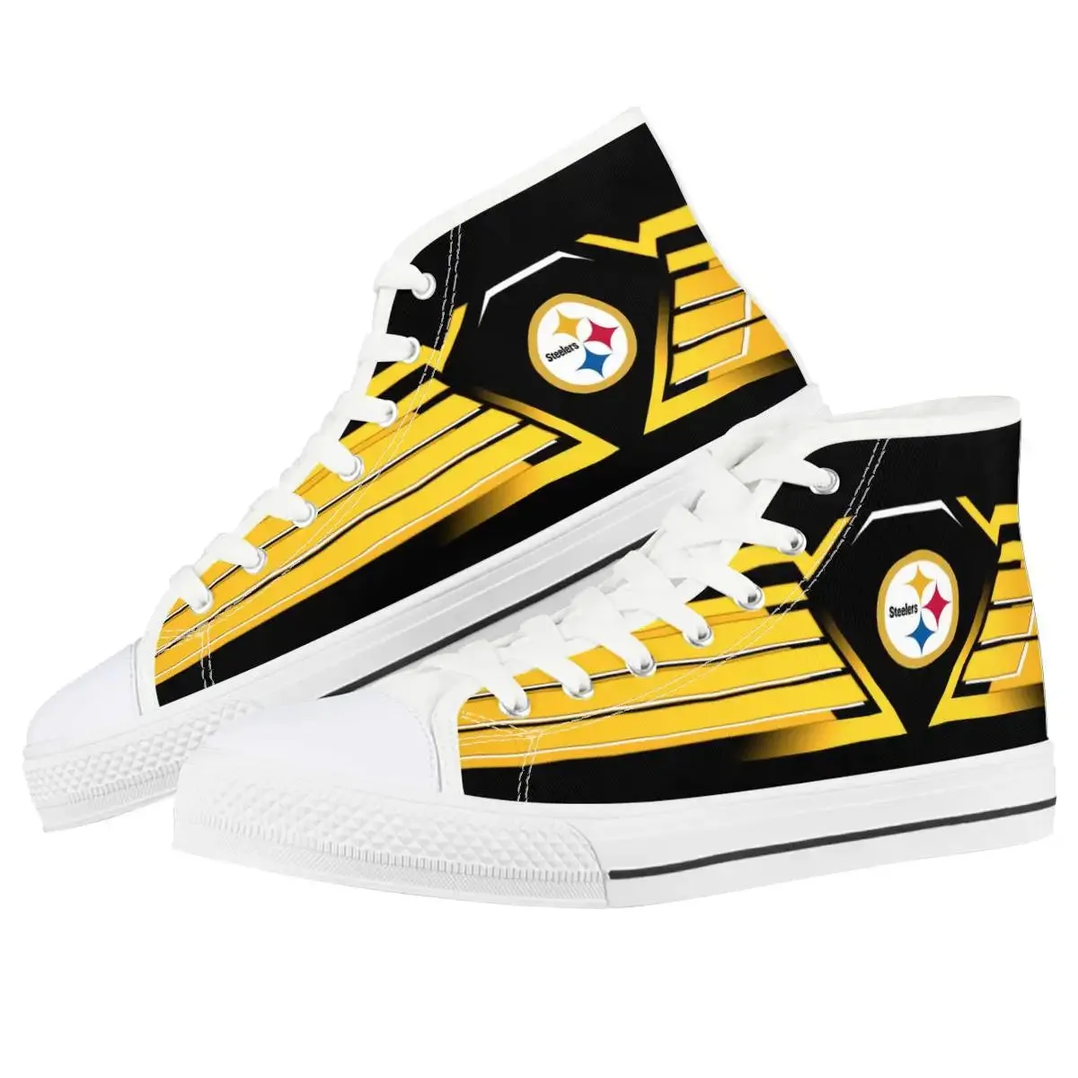 1 Pairs Custom American Football Team Walking Style Shoes Fashion Luxury Canvas Trendy High Top Shoes Sneakers