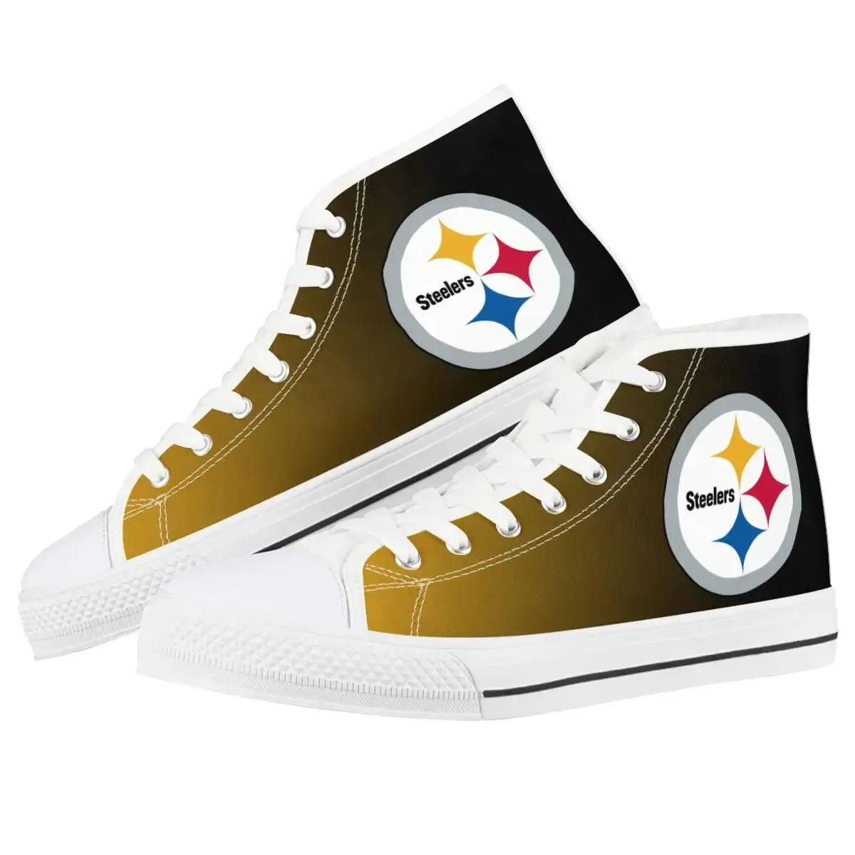 1 Pairs Custom American Football Team Walking Style Shoes Fashion Luxury Canvas Trendy High Top Shoes Sneakers