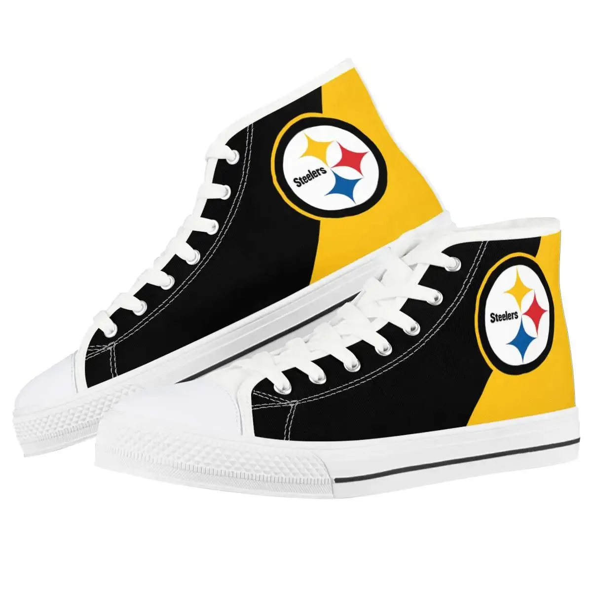 1 Pairs Custom American Football Team Walking Style Shoes Fashion Luxury Canvas Trendy High Top Shoes Sneakers