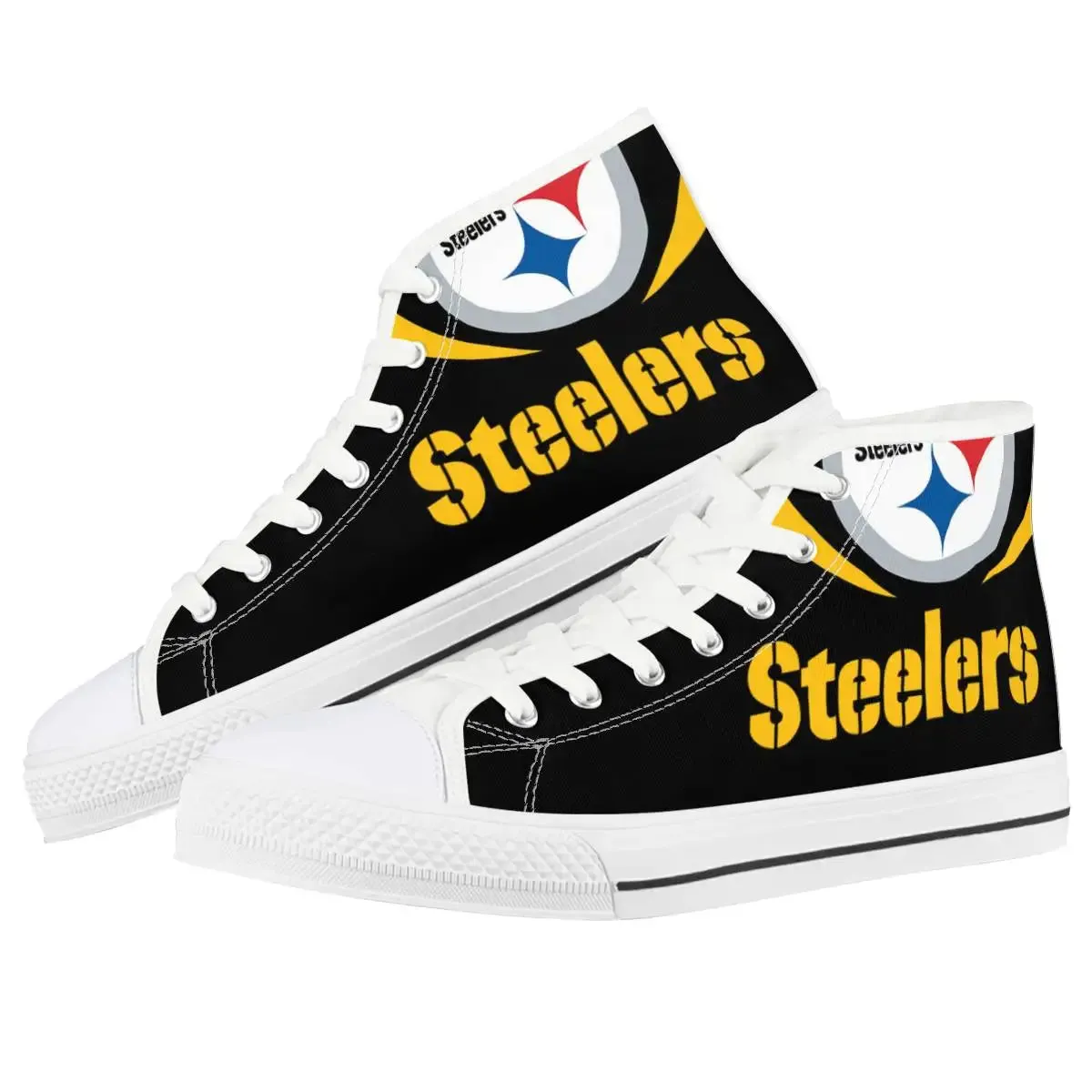 1 Pairs Custom American Football Team Walking Style Shoes Fashion Luxury Canvas Trendy High Top Shoes Sneakers