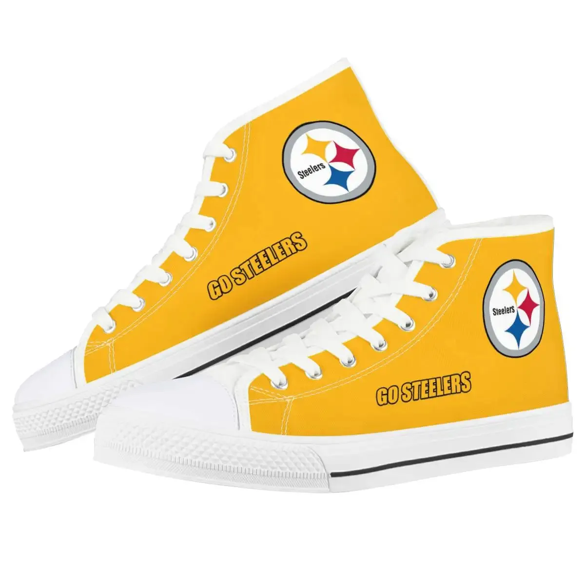 1 Pairs Custom American Football Team Walking Style Shoes Fashion Luxury Canvas Trendy High Top Shoes Sneakers