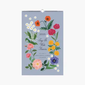 2025 Say It With Flowers Wall Calendar