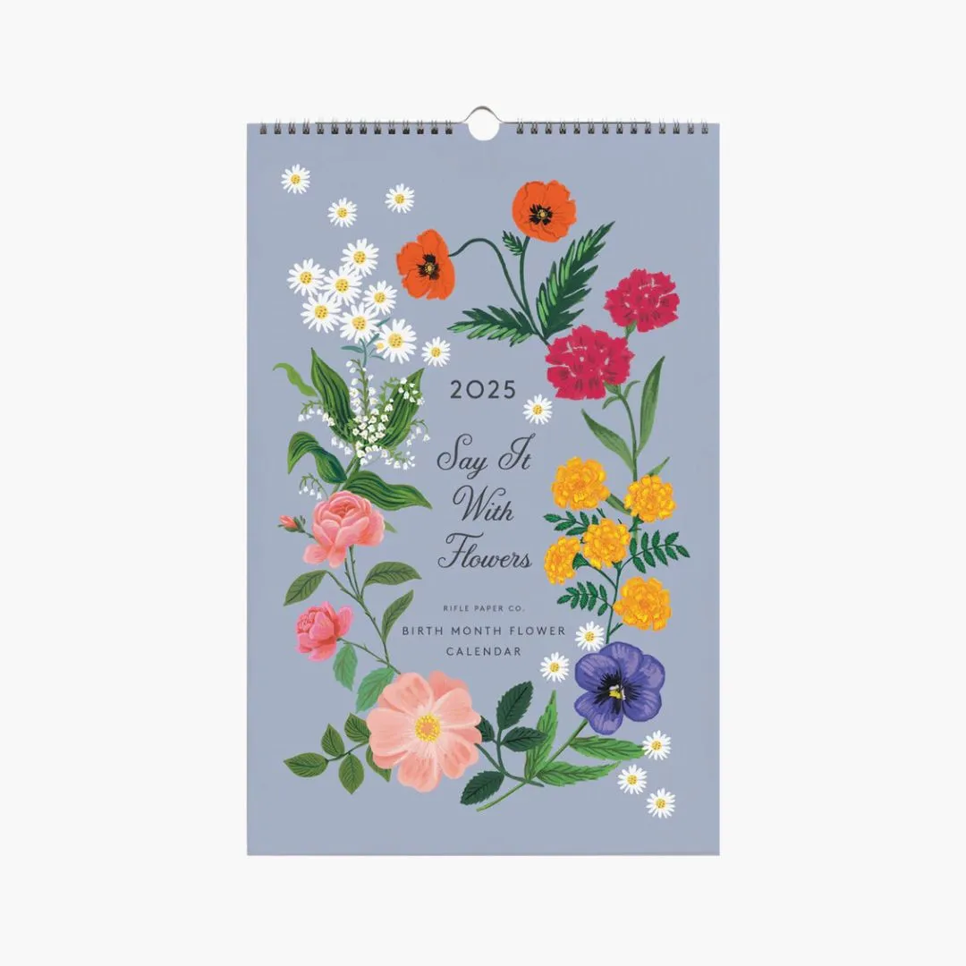 2025 Say It With Flowers Wall Calendar