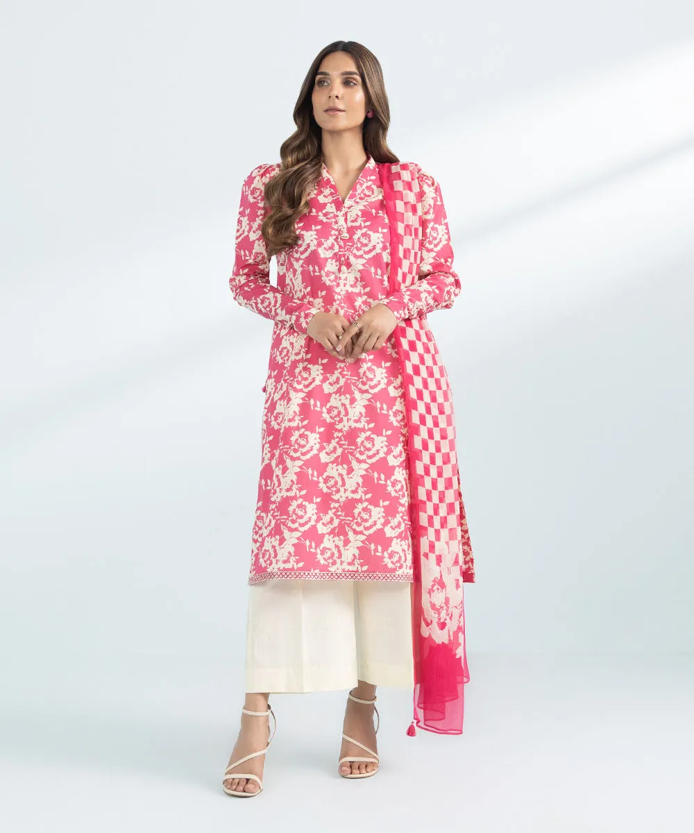 3 Piece - Embroidered Lawn Suit