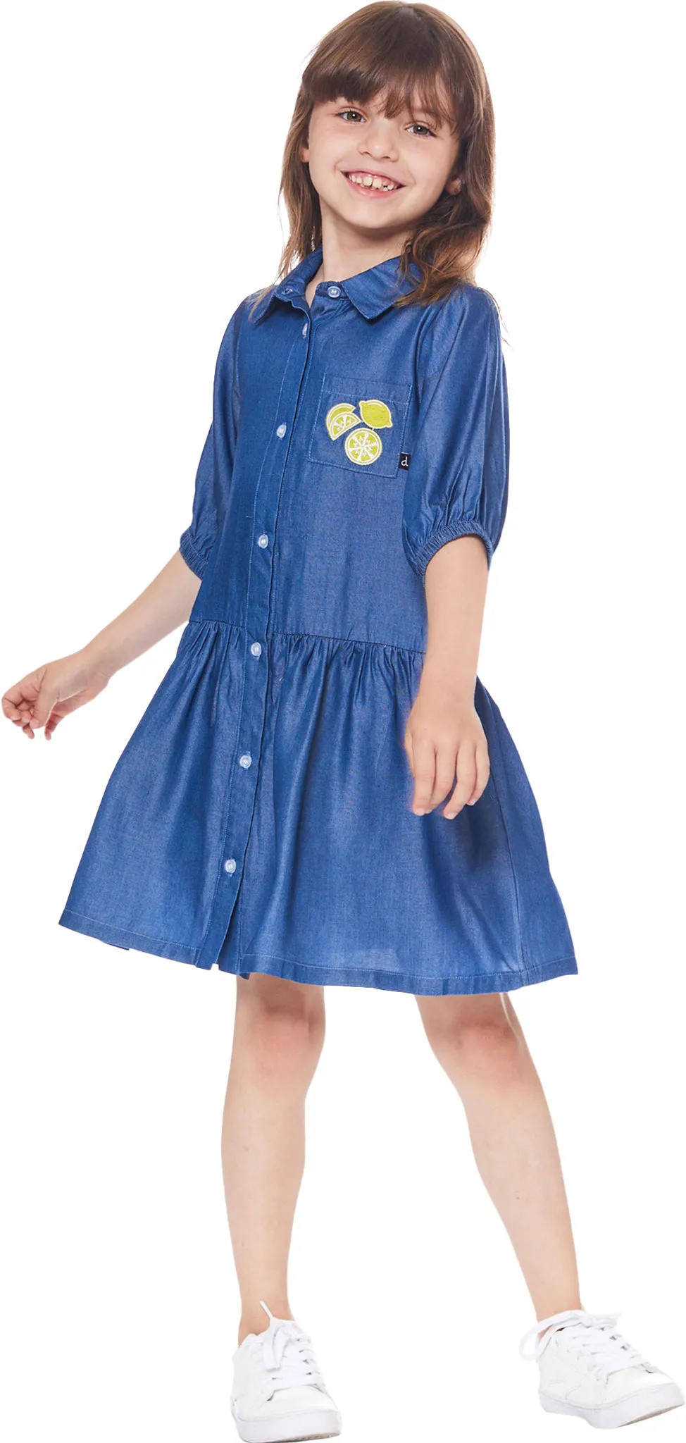 3/4 Sleeve Dress with Pocket - Big Girls|-|Robe à manches 3/4 avec poche - Grande Fille