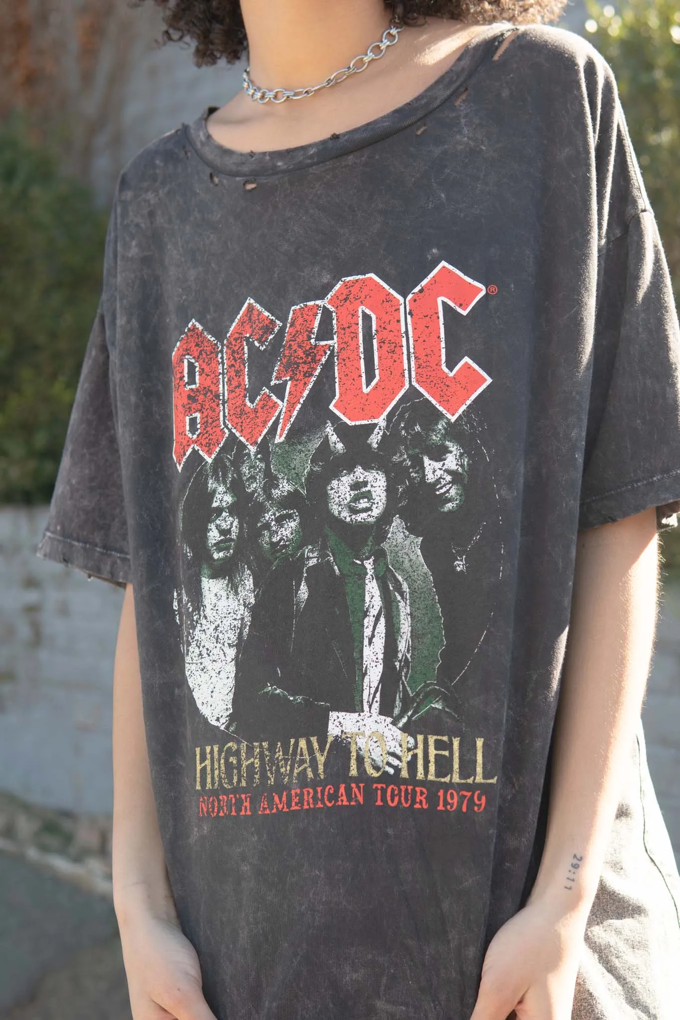 AC/DC Highway to Hell Distressed Graphic Tee