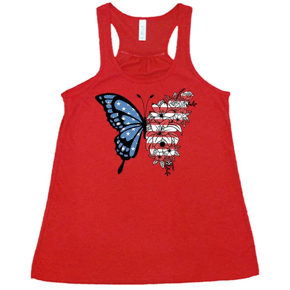 American Flag Butterfly Shirt