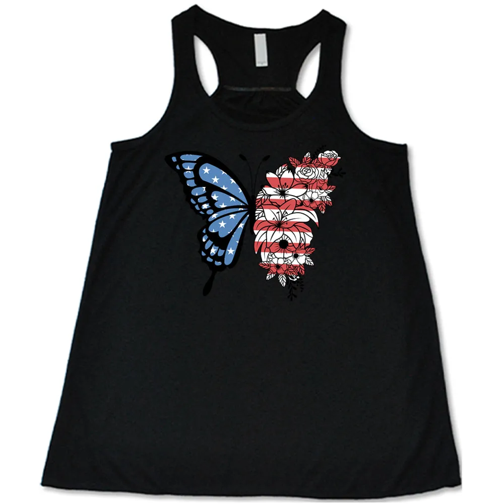 American Flag Butterfly Shirt