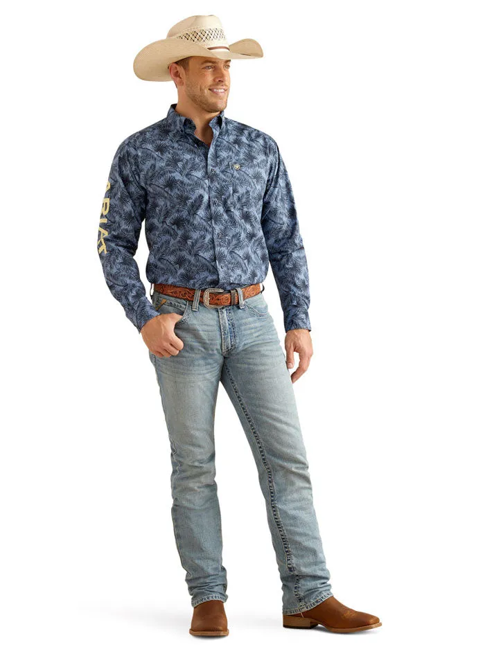 Ariat 10048393 Mens Team Garett Classic Fit Shirt Blue