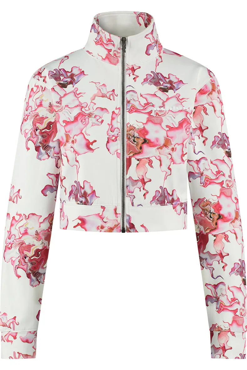 Ashluxe Female Printed Track Jacket Pink Flower Aop