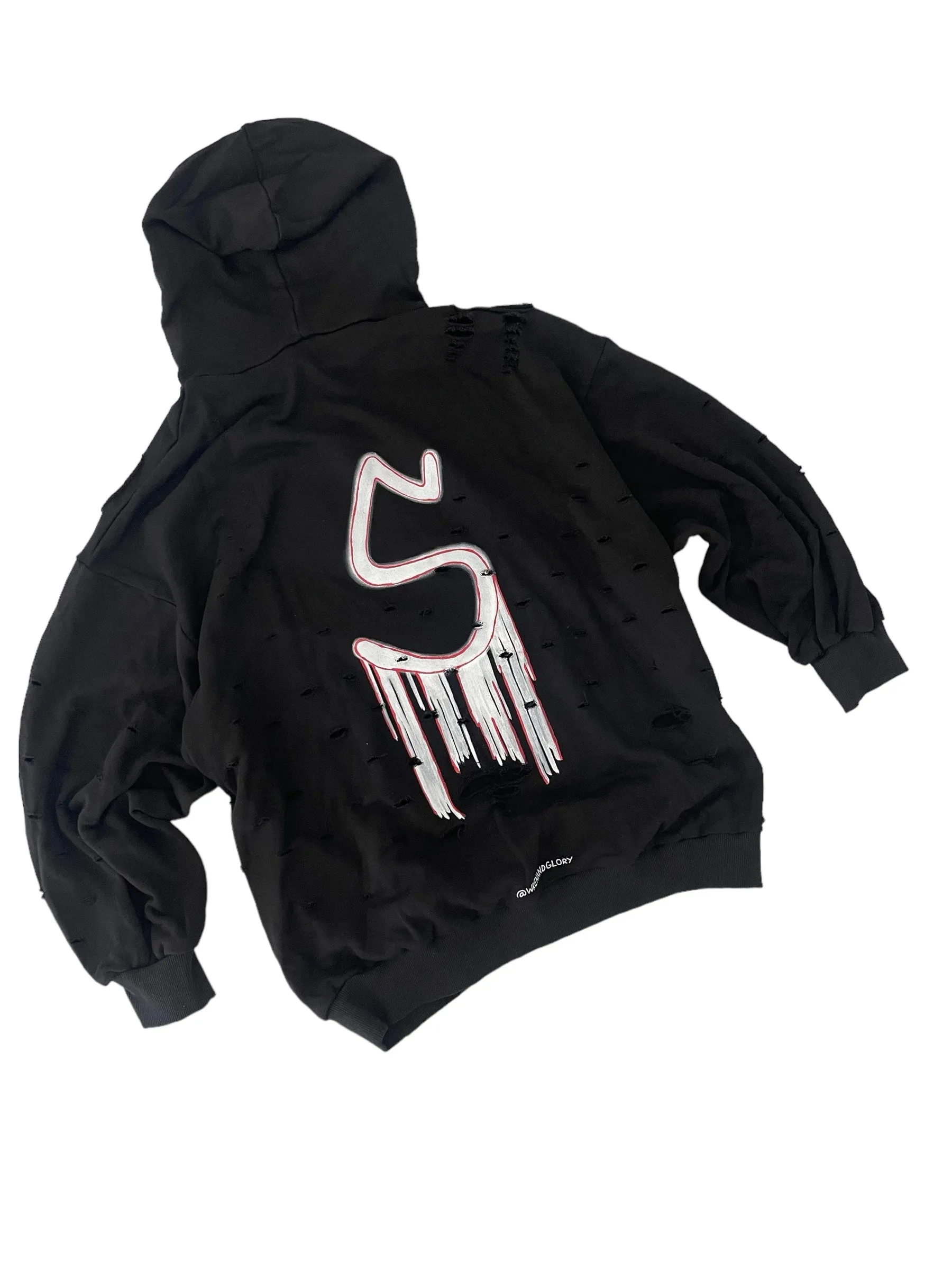 'Basic But Graffiti' Black Personalized Hoodie