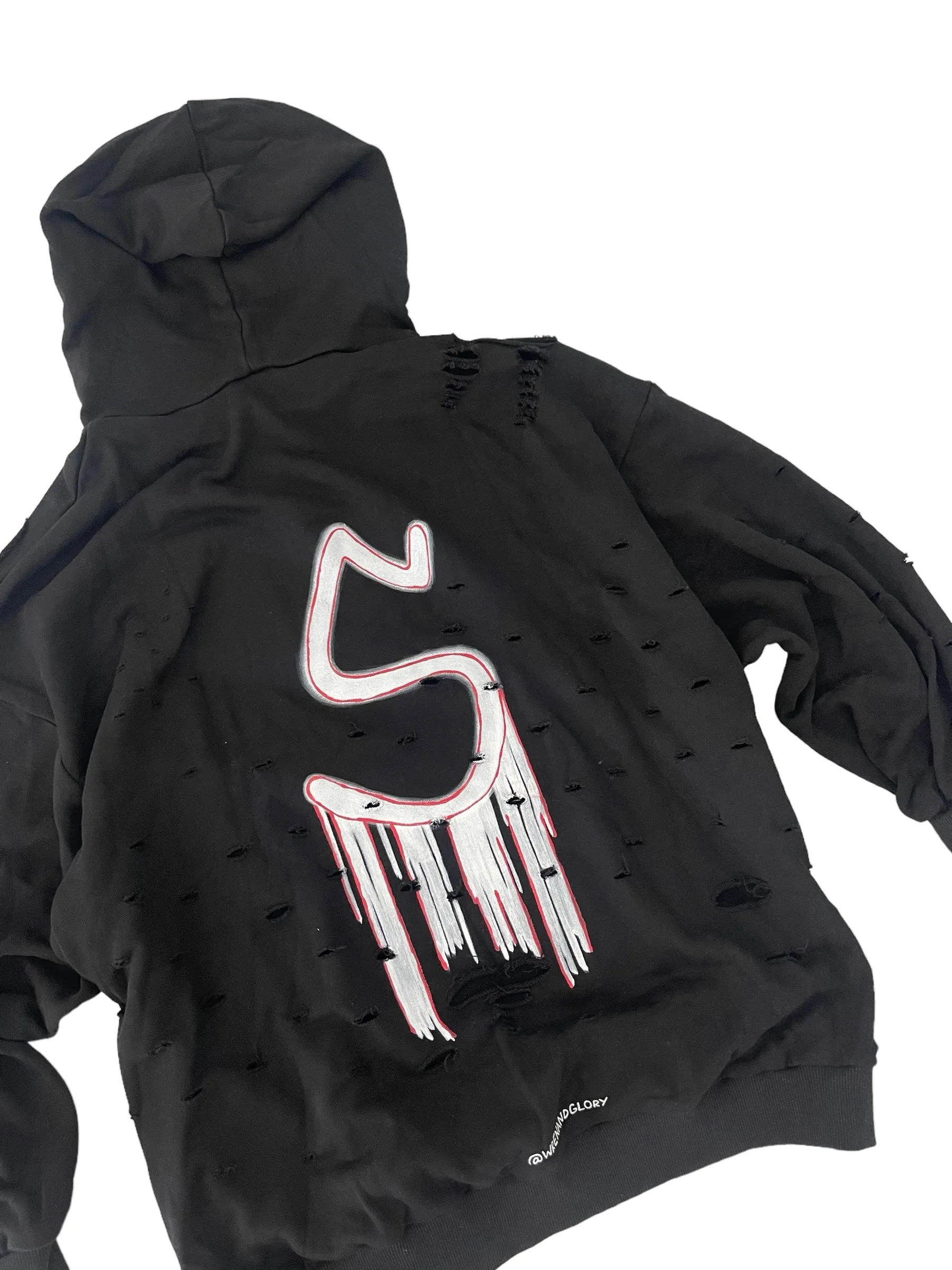 'Basic But Graffiti' Black Personalized Hoodie