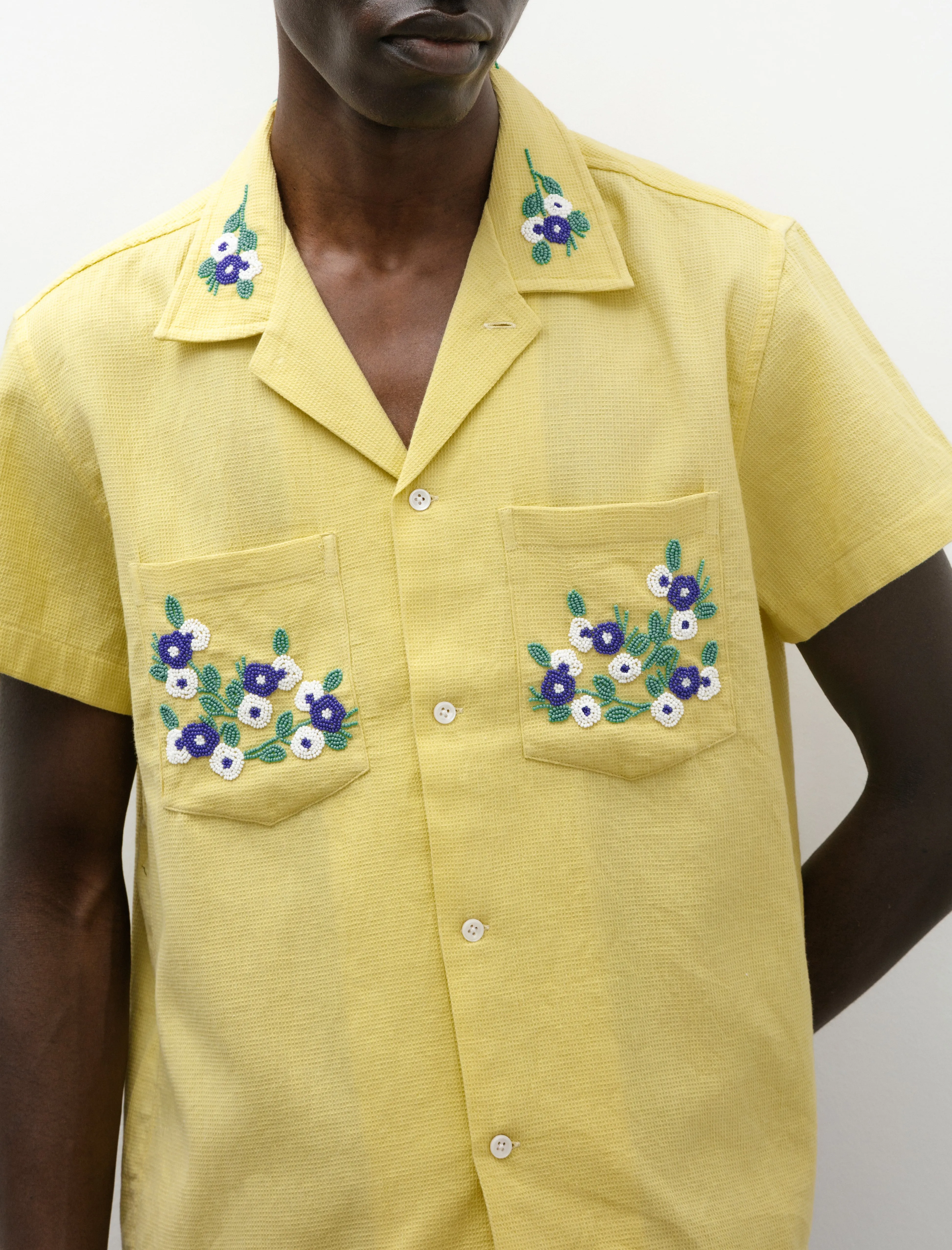 Beaded Chicory SS Shirt Yellow