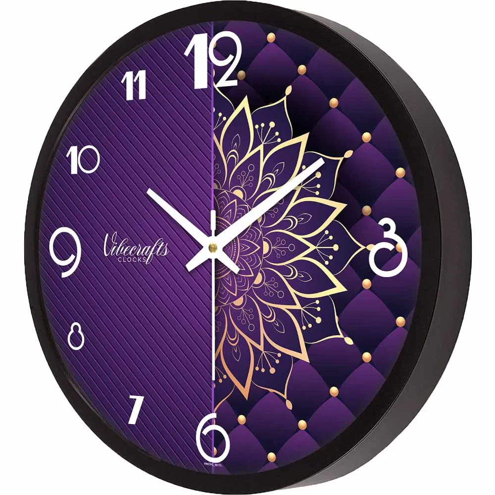 Beautiful Purple Background Designer Wall Clock