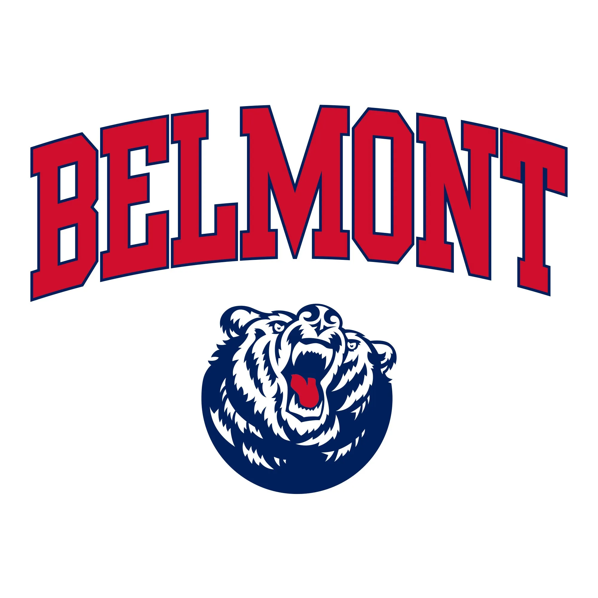 Belmont University Bruins Arch Logo Women's Basic Cotton T Shirt - White