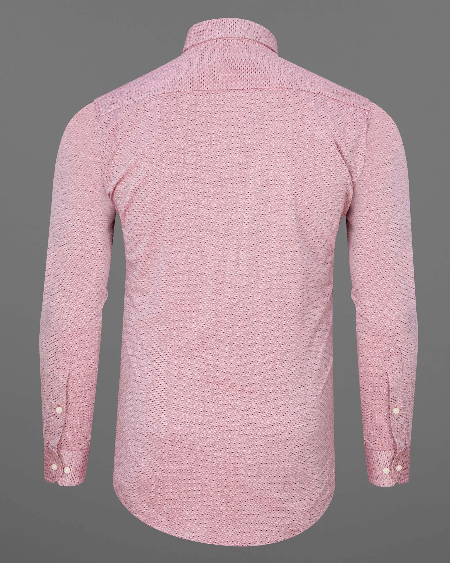 Blossom Red Dobby Textured Premium Giza Cotton Shirt