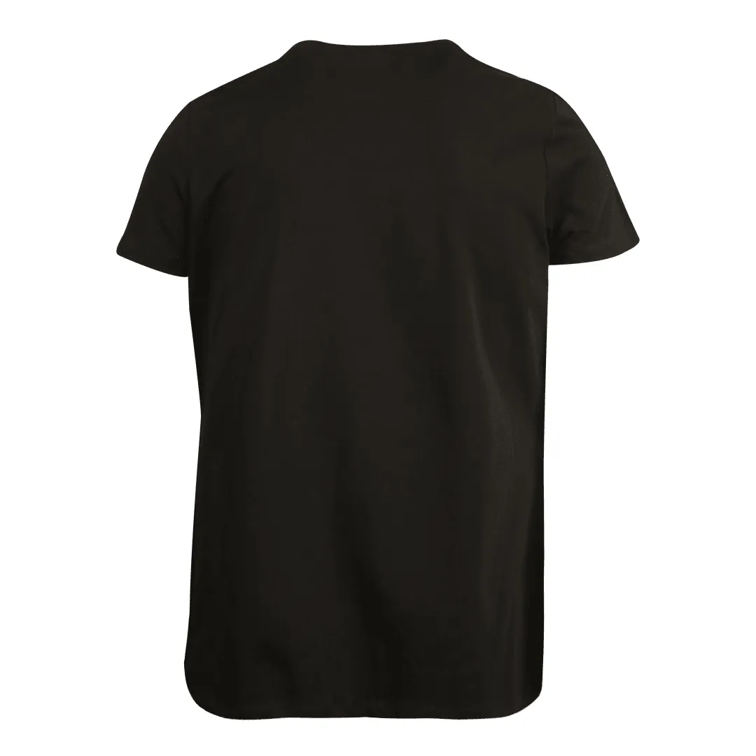 Branded  Men's Black Embossed Text S/S T-Shirt