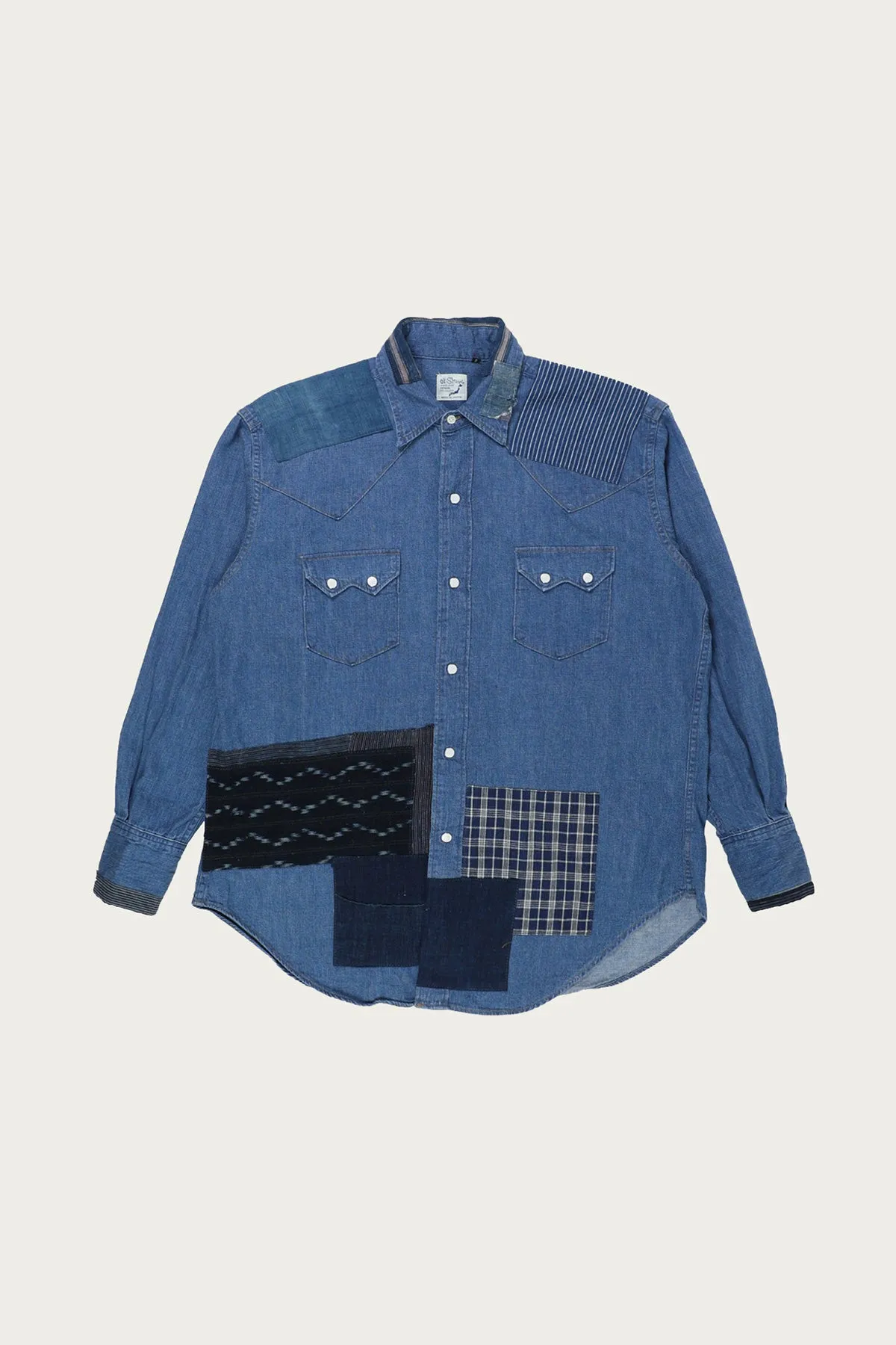 Canoe Club x orSlow - Vintage Boro Western Shirt - Indigo