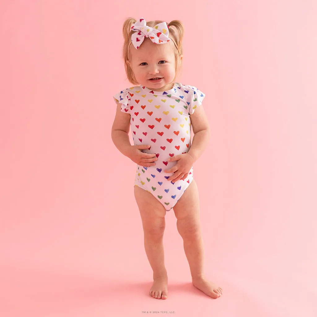 Care Bears™ Rainbow Hearts Ruffled Bodysuit