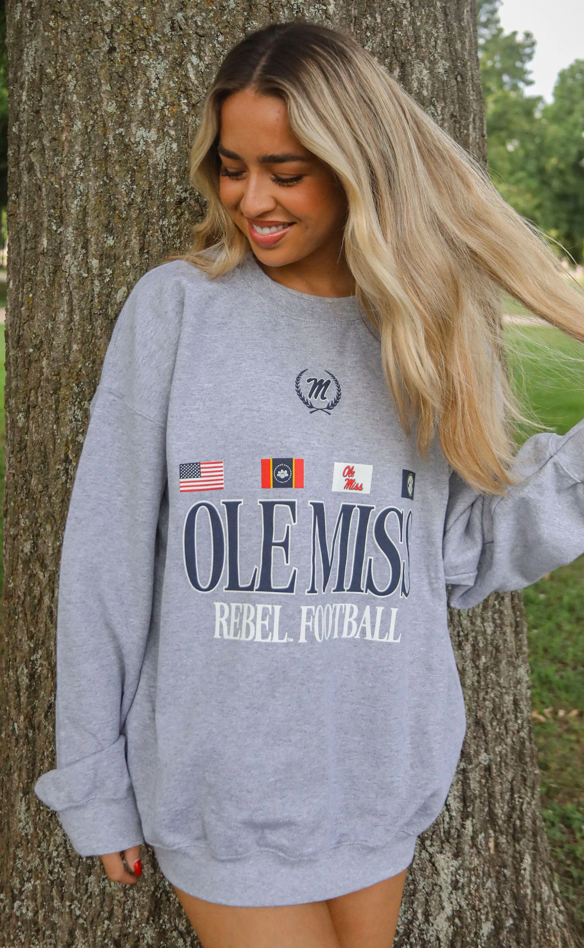 charlie southern: ole miss flags sweatshirt