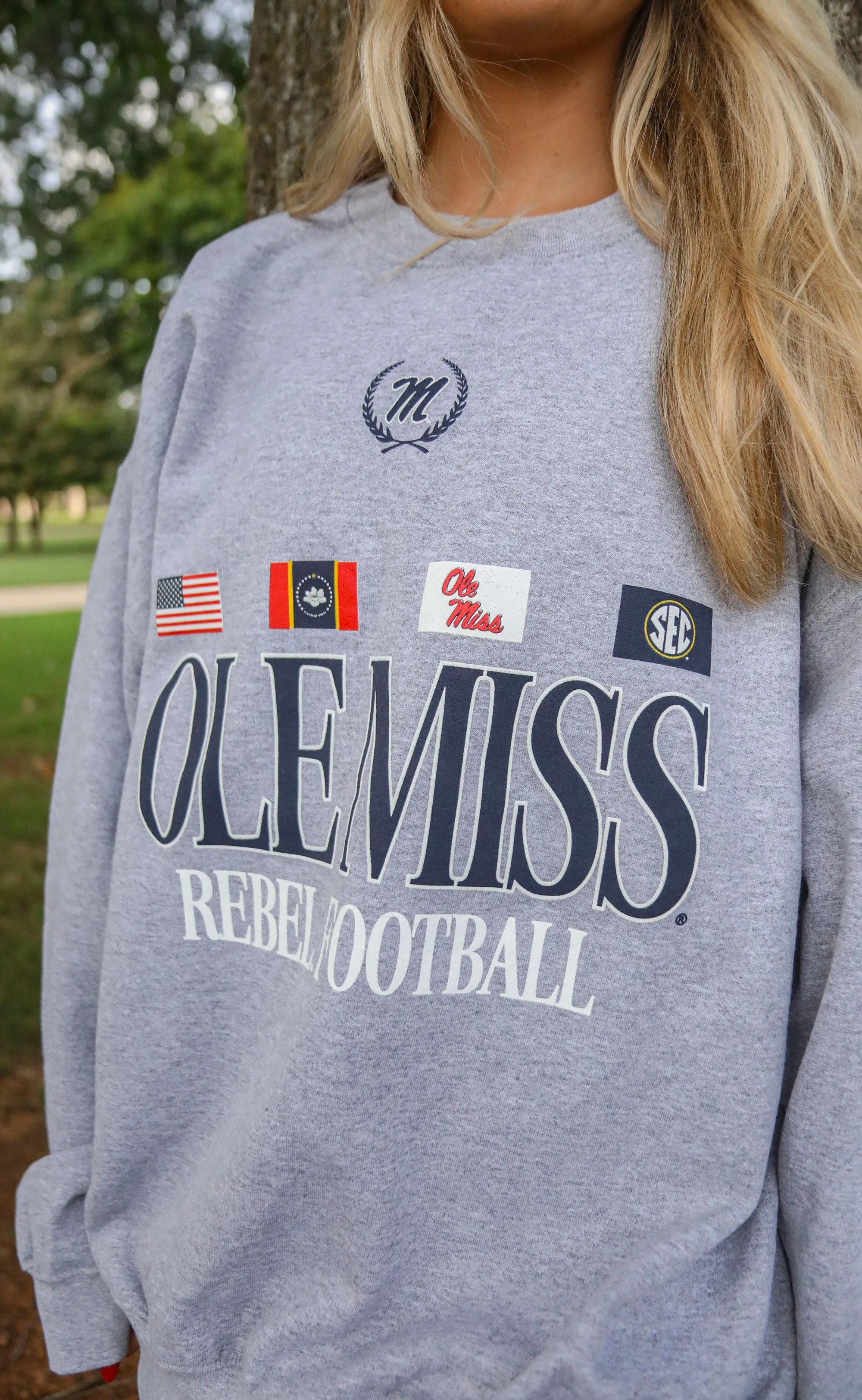 charlie southern: ole miss flags sweatshirt