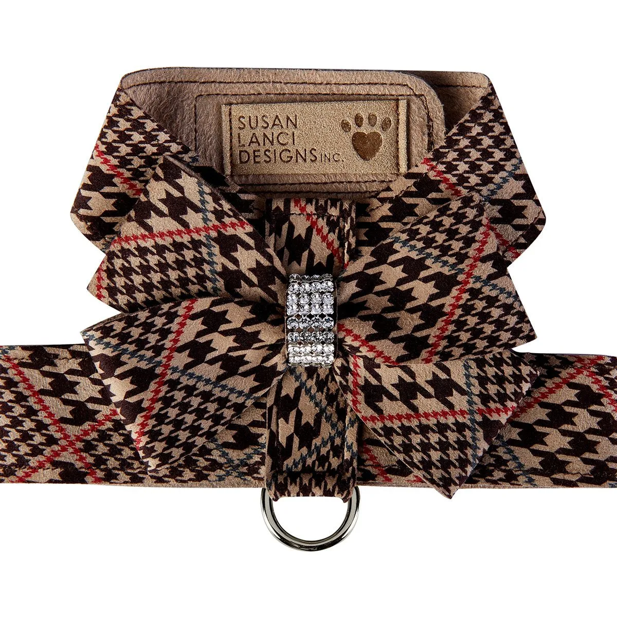 Chocolate Glen Houndstooth Nouveau Bow Tinkie Harness