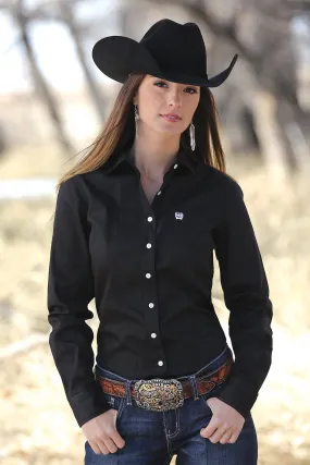 Cinch Ladies (MSW9164027) Long-Sleeve Button-Up Shirt - Black