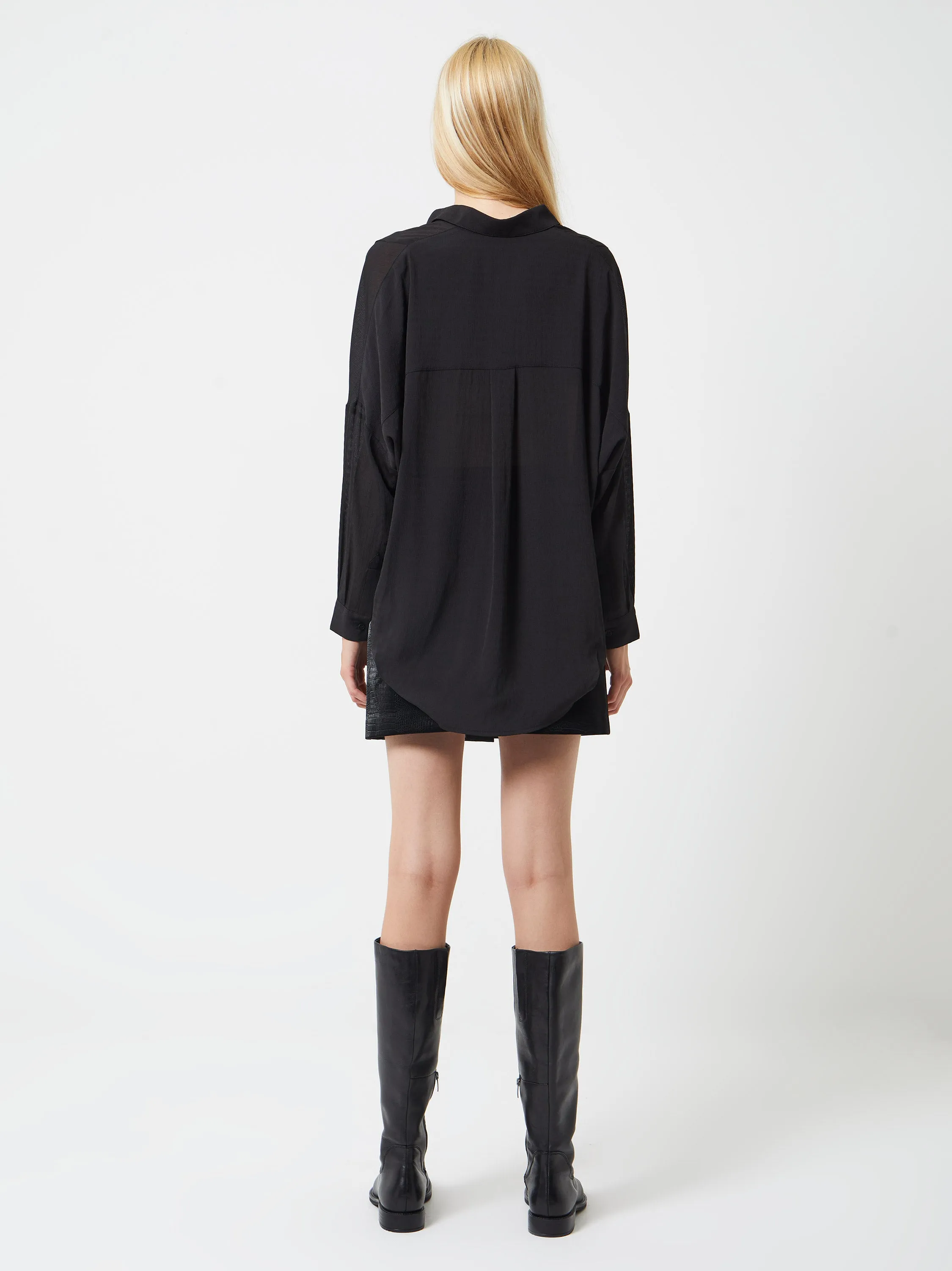 Clar Rhodes Textured Drape Shirt