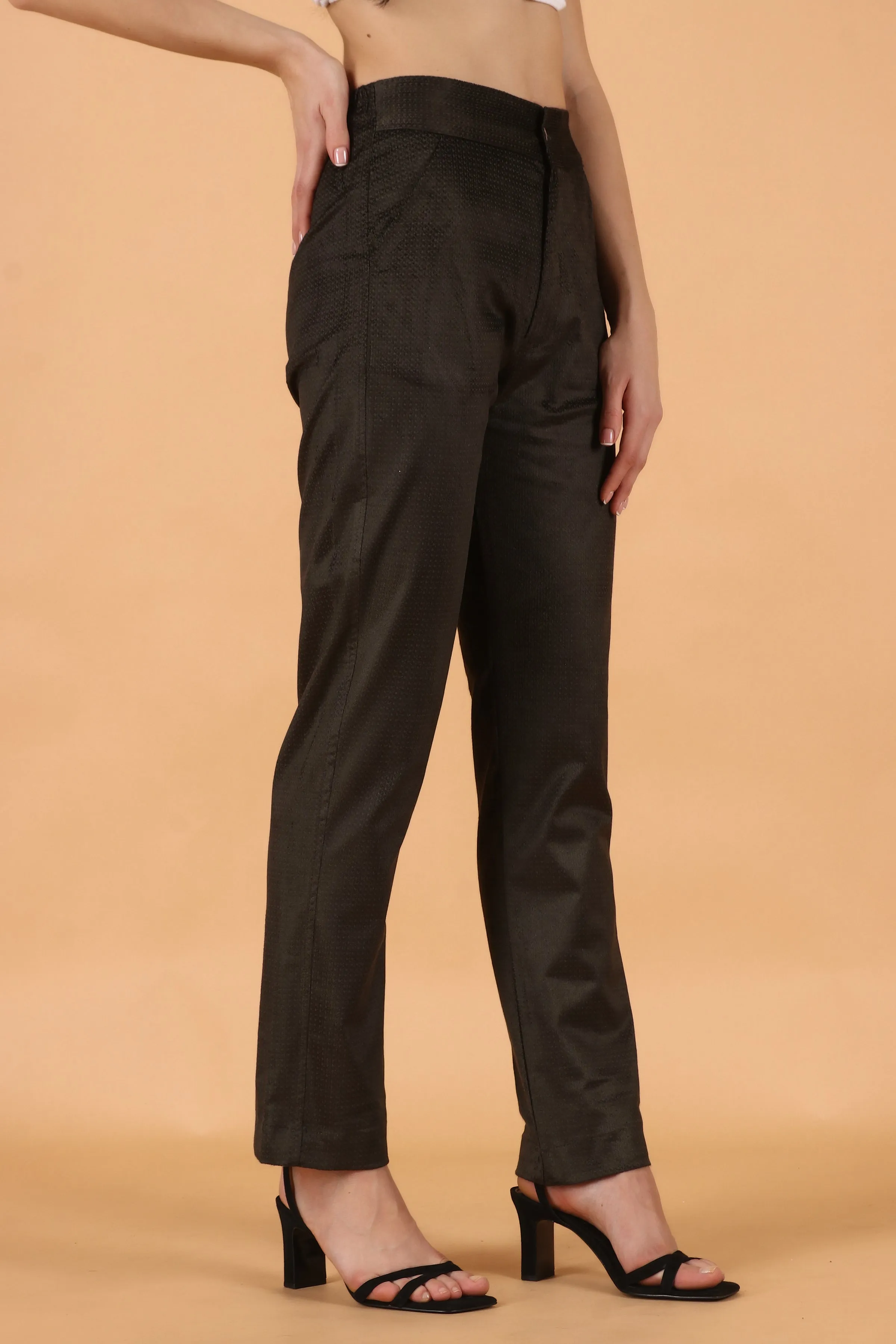 Corduroy Self-Textured Pants