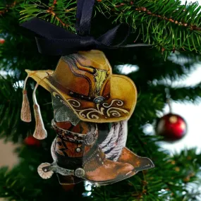 Cowboy Boots Ornament - Cowboy Ornament, Christmas Ornament, Holiday Ornament, Sublimation Ornament, Cowgirl Ornament, Rodeo Ornament, Boots