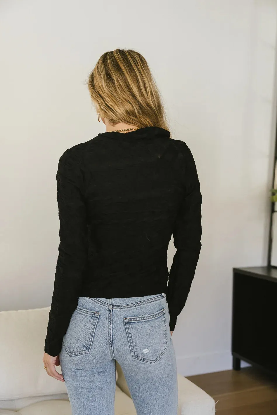 Darra Textured Top in Black - FINAL SALE