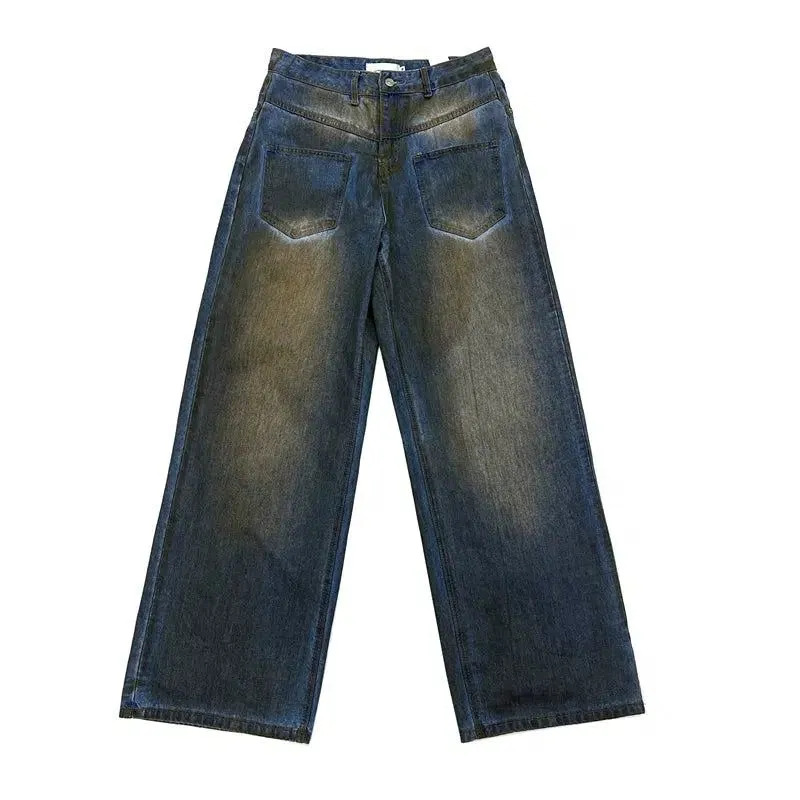 Distressed Backward Jeans