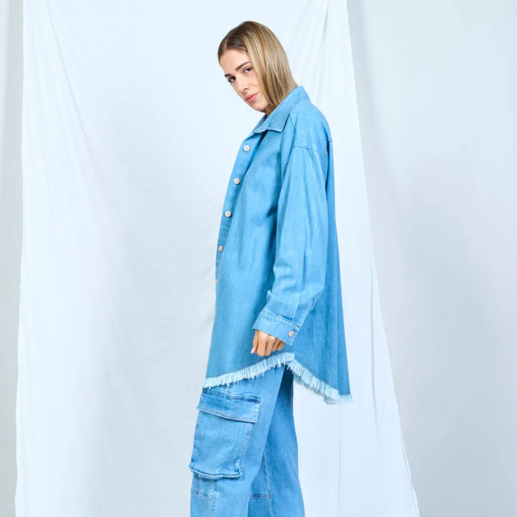 Distressed oversized denim jeans wholesale