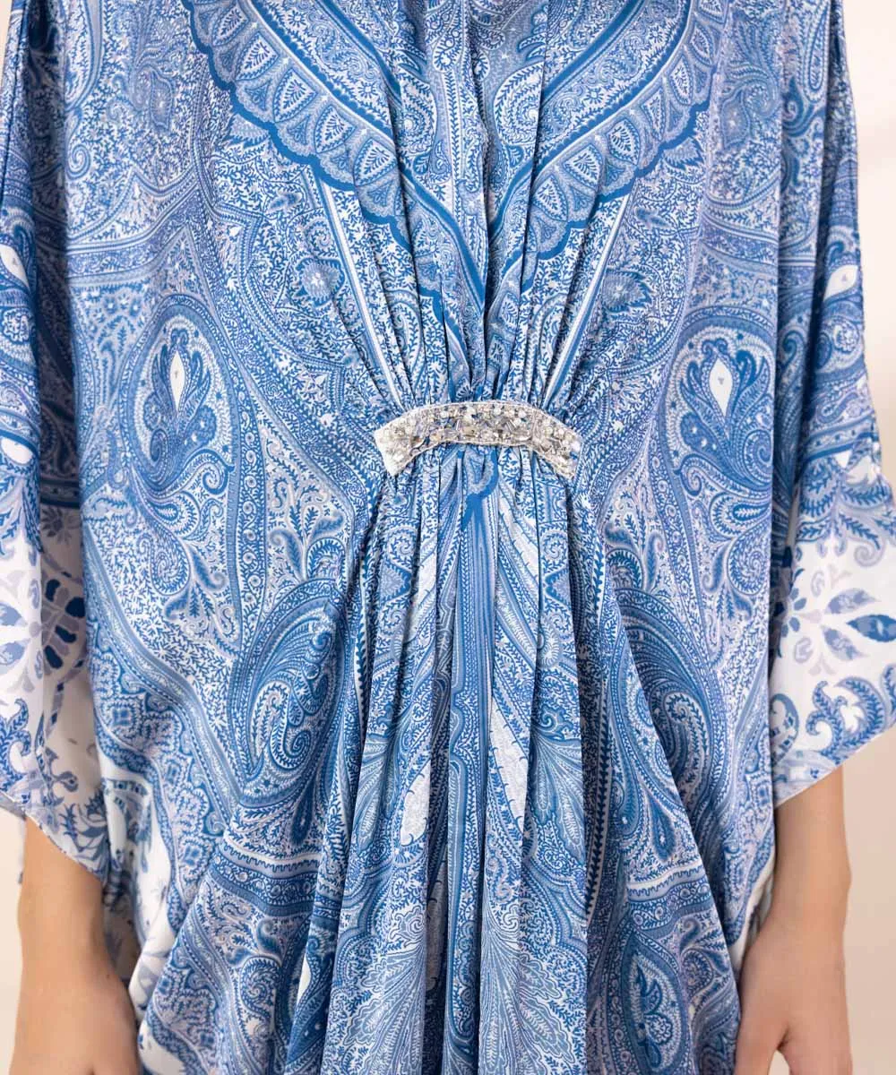 Embellished Silk Kaftan