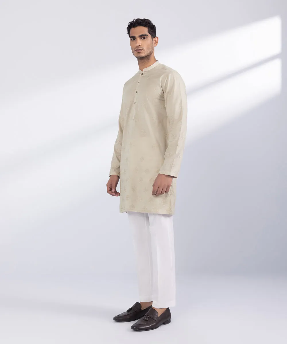 Embroidered Cotton Kurta