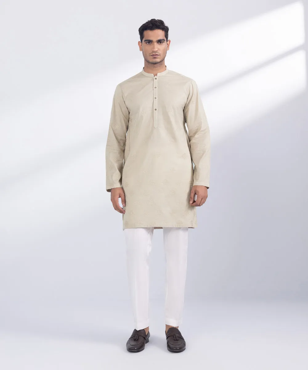 Embroidered Cotton Kurta