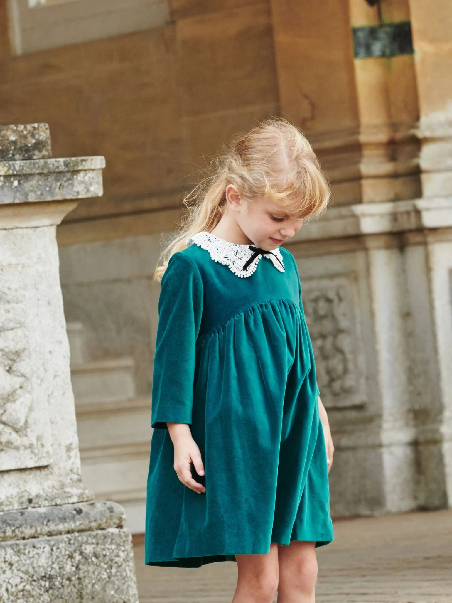 Emerald Antonella Velvet Girl Dress