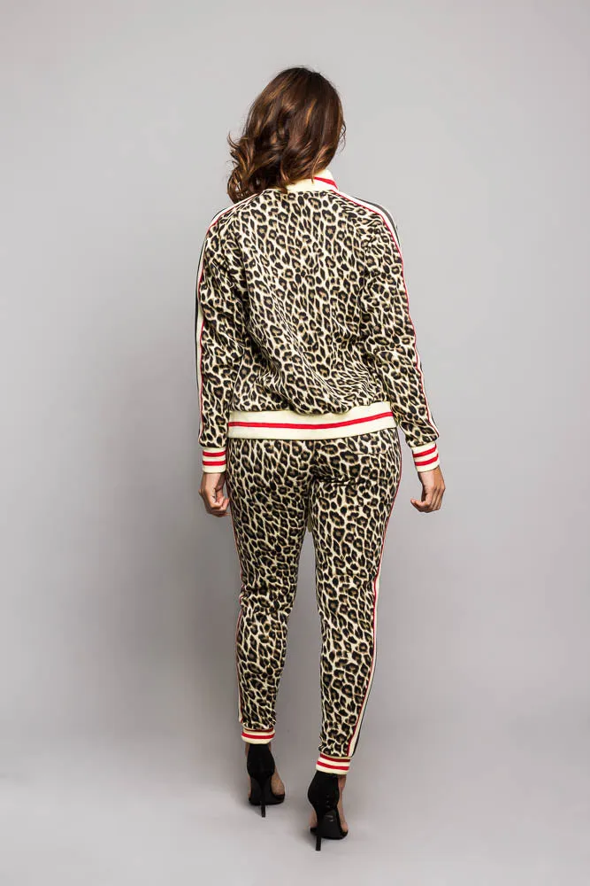 Fierce Leopard Track Suit Set