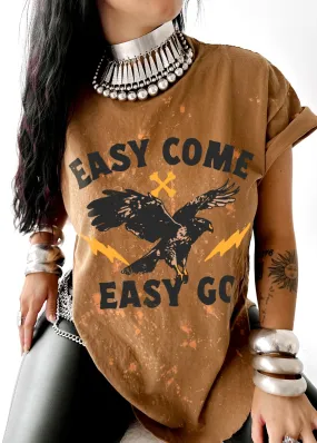 FINAL SALE: EASY COME EASY GO BLEACHED OUT SIDE SLIT TEE