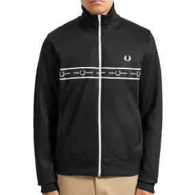 Fred Perry Taped Chest Track Jacket - Black J7501