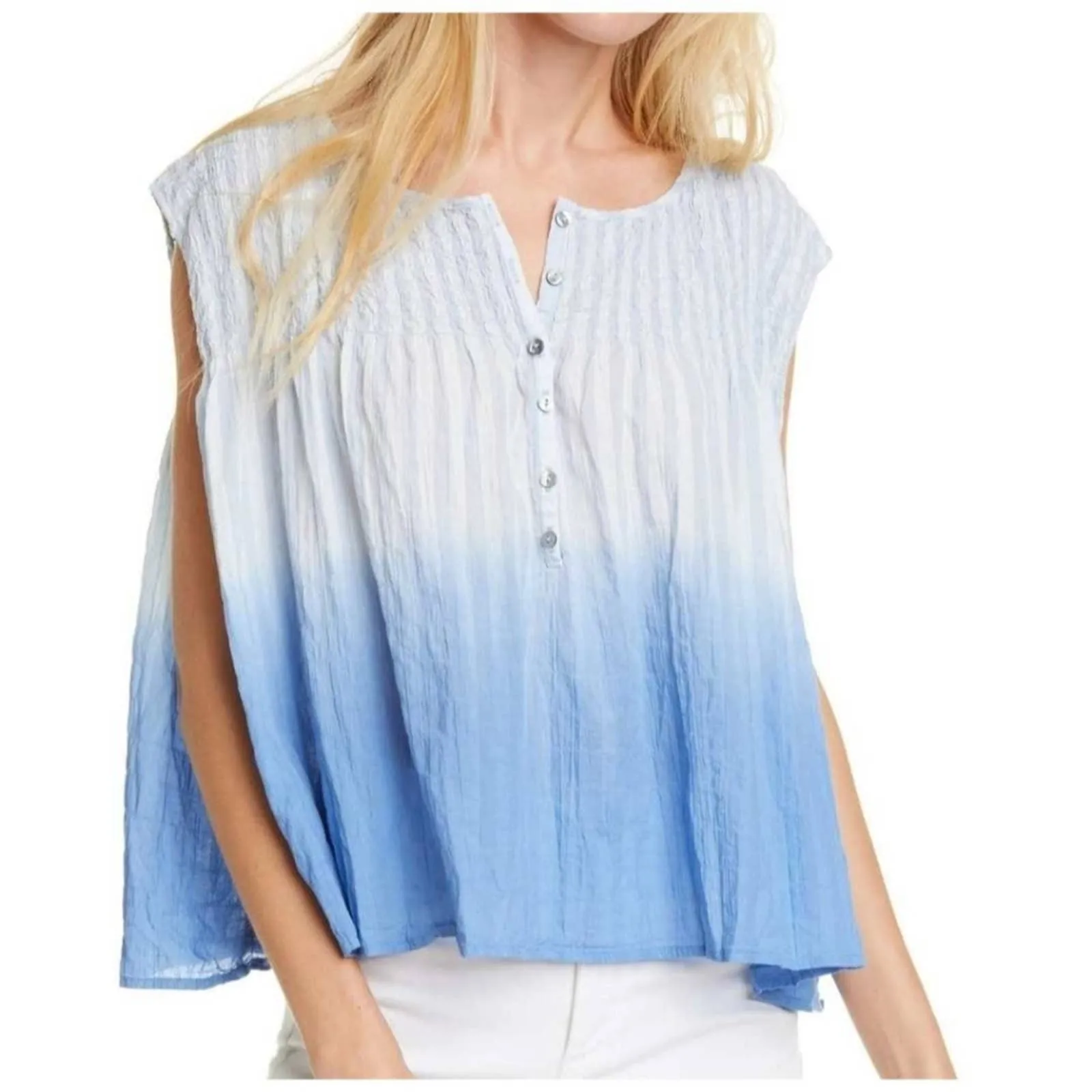 Free PeopleWomen Little Bit of Something Top, Chambray