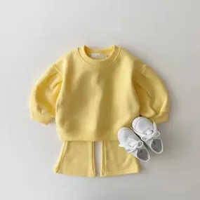 Girls Flare Lounge Suit Yellow