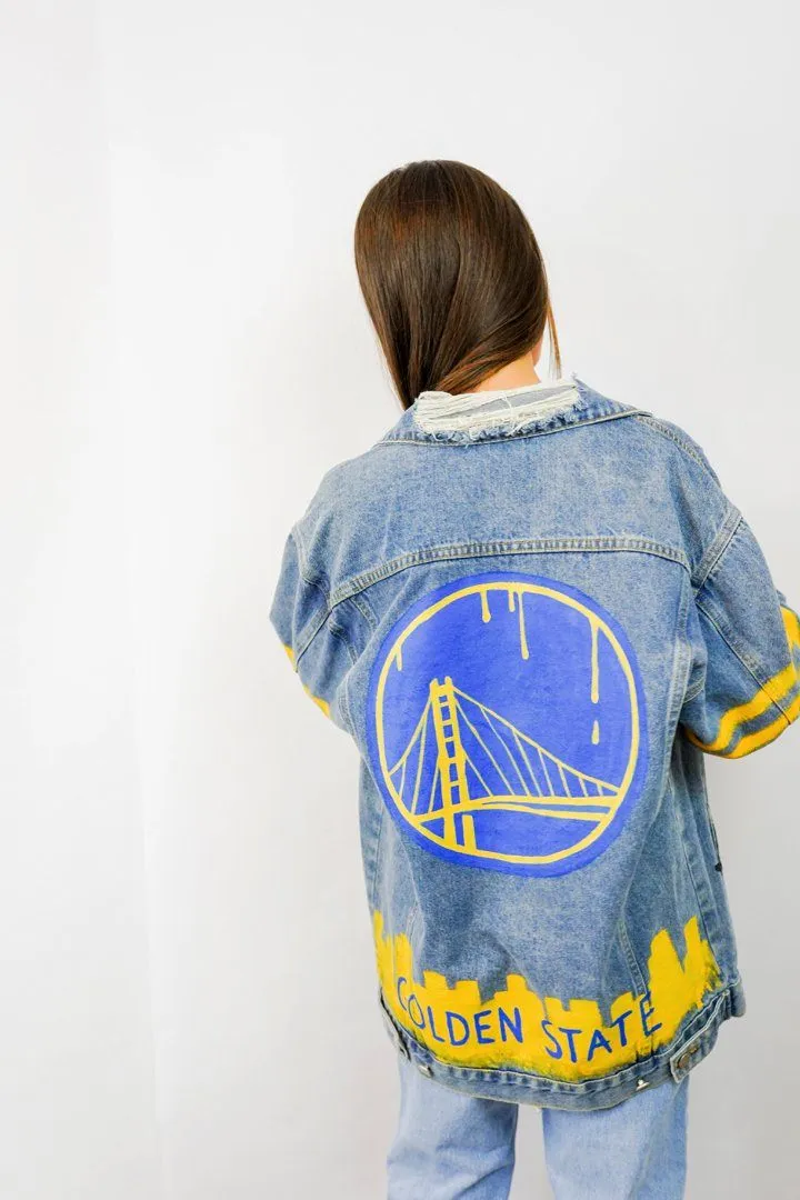 'GO WARRIORS' DENIM JACKET - WOMEN