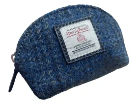 Harris Tweed Coin Purse - Peacock Blue Melange