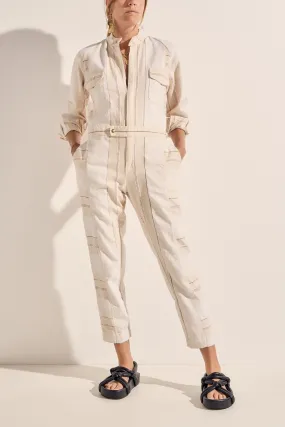 Hephaestus Cream Boucle Stripe Boilersuit