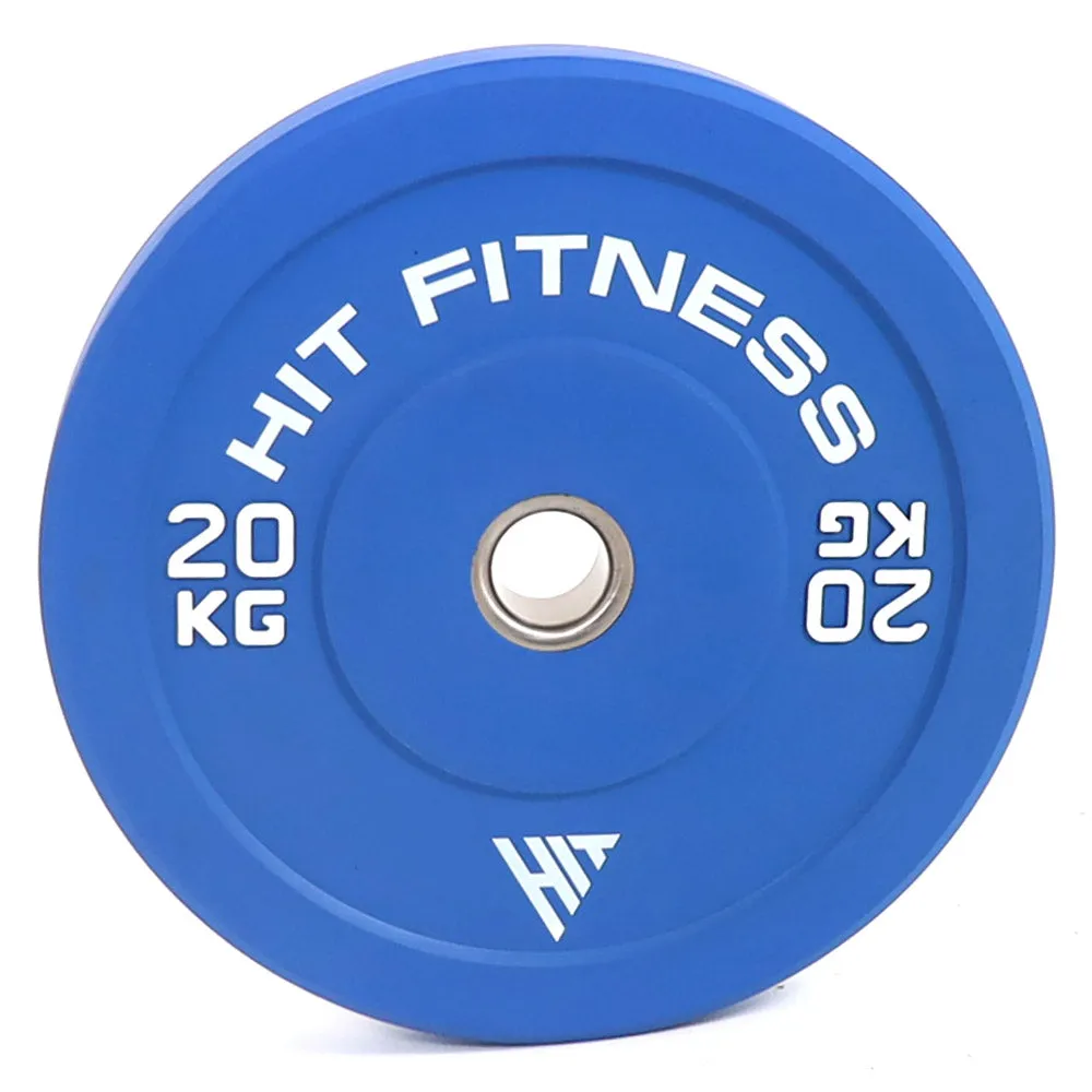 Hit Fitness 20kg Commercial Coloured Rubber Bumper Plate