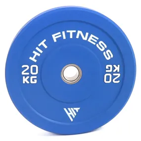 Hit Fitness 20kg Commercial Coloured Rubber Bumper Plate