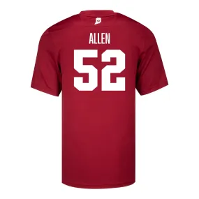 Indiana Hoosiers Adidas #52 Clayton Allen Crimson Student Athlete Football Jersey